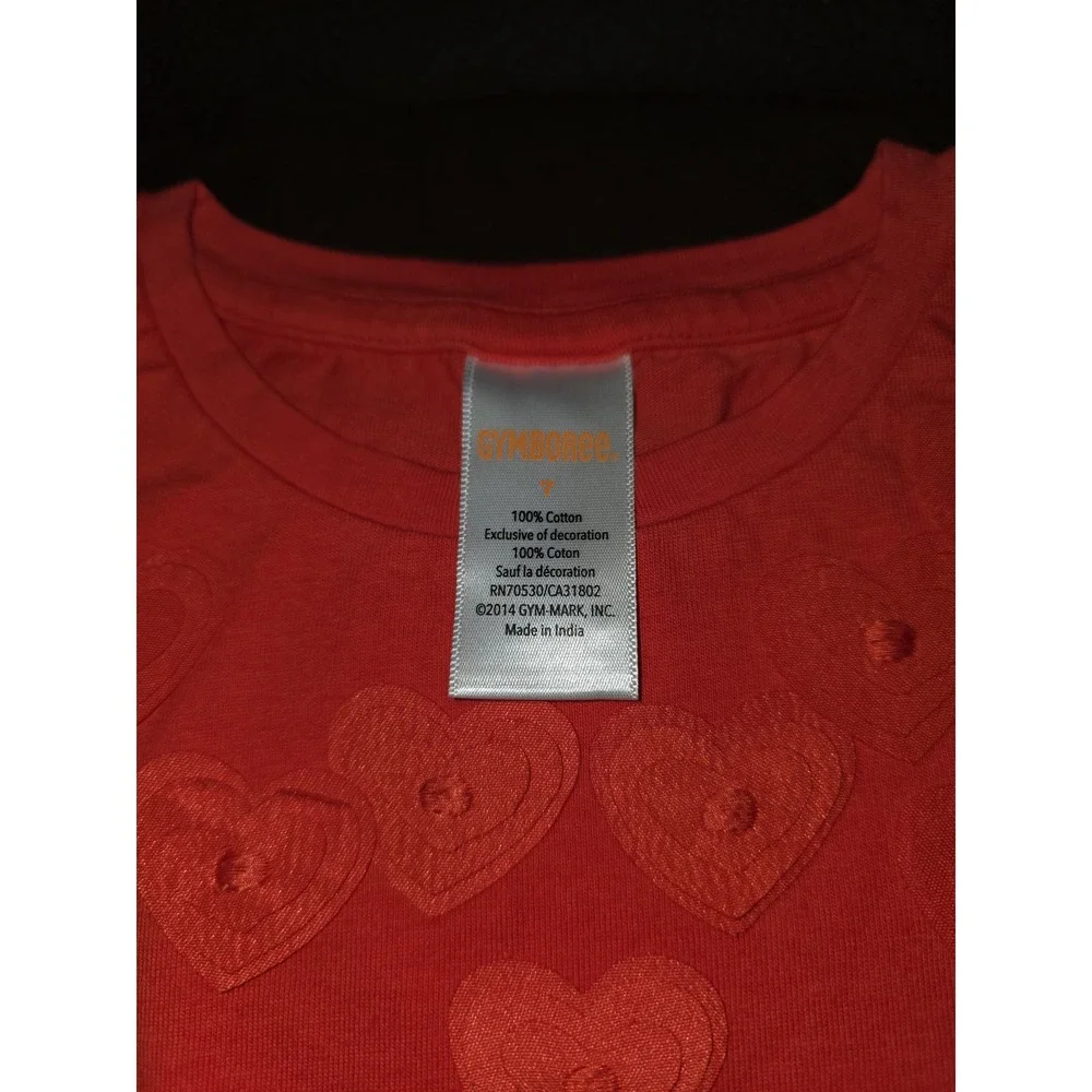 Gymboree valentine's day heart‎ short sleeve top shirt size 7